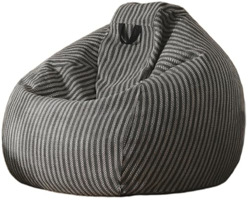 DECORN Fodera per Pouf portaoggetti per Animali di Peluche Sacchetti portaoggetti per Giocattoli di Peluche Poltrona a Sacco Lavabile in Lavatrice Senza Imbottitura,Grigio,Medium