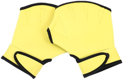 Cabilock Guantes de Natación Ajustables Antideslizantes para Piscina y Buceo Térmicos Resistentes con Correa de Muñeca para Entrenamiento Acuático y Fitness