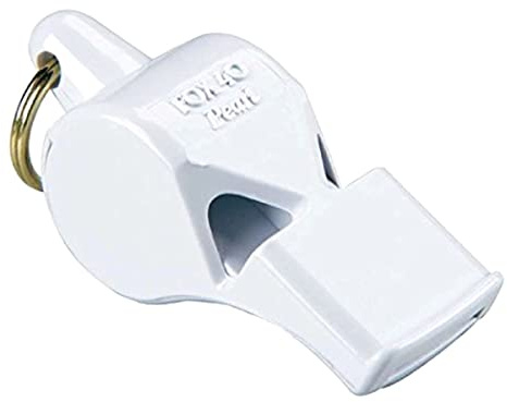 Fox 40 Pearl Whistle Referee-Coach Safety Alert Rescue Outdoor-White (4-Pack)