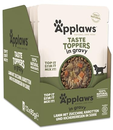 Applaws 100% Naturel – Nourriture Humide pour Chiens, Agneau aux Légumes en Sauce, 12 x 85g