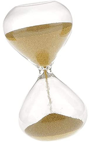 Temporizador de Arena, Reloj de Arena 5 min / 10 Minutos / 15 mins /30 mins / 60 mins Hourglass Timer, para niños Juegos de Mesa Cocina Cocina Decoración de Oficina (Champagne,5 Minutes)