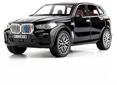 TGRCM-CZ 1/32 X5 SUV Modellauto Spielzeug, Druckguss Legierung Pull Back Auto Modell mit Licht und Sound Spielzeugfahrzeuge für Kinder Schwarz
