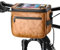 G-raphy 4.5 L Lenkertasche wasserdichte Kleine Fahrradlenkertasche PU-Leder Kompakte Kameratasche Fahrradvorderrahmentasche isolierte Lunchbox Schultertasche (Braun-PU)