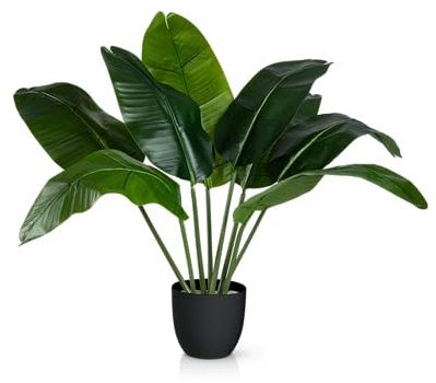 PASCH® Bananenbaum Kunstpflanze groß (90 cm) - Langlebig & Naturgetreu | Kunstpflanzen groß | Künstliche Pflanzen groß | Palme künstlich | Künstliche Palme | Kunstbaum für natürliches Ambiente