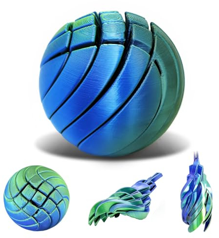 Morphslime Ball, 3D Printed Morphslime Sphere Stress Relief Ball Fidget Toys, Impossible Liquid-Like Balls Sensory Fidget Desk Toy for Office & Home, Cool Stuff Toys Gift for Kids Teen Adult (Green)