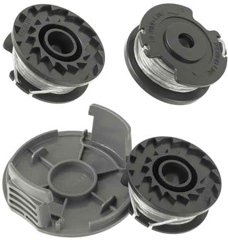 EPLZON Bobina a Filo lunghezza 4 m Ø 1,6 mm F016800569 F016800385 per decespugliatore a batteria Bosch EasyGrassCut 23/26/18/18-230/18-260/18-26 e Copertura bobina F016F05320(3 Bobine + 1 Copertura)