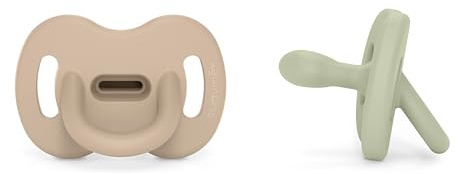 Suavinex, Pack 2 Chupetes Todo Silicona, Bebés 0/6 Meses y Recién Nacidos, Tetina Fisiológica Sx Pro, Blandito y Flexible, Ideal Dormir, Respeta el Desarrollo Bucodental, Colour Essence, Irish + Verde