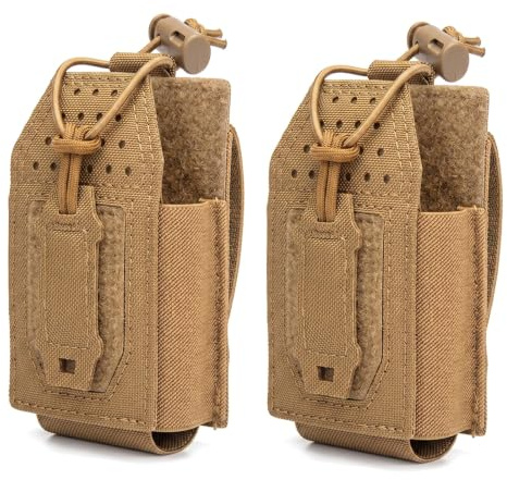2-pack Airsoft Intercom Ficka Verktygsväska, Elastisk MOLLE Adapter Hållare Påse för Paintball Cykling Sport Utomhus Match