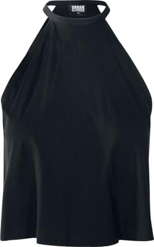 Urban Classics Damen Ladies Neckholder Tanktop Top, per Pack Schwarz (Black 00007), X-Small (Herstellergröße: XS)