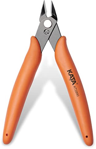 KATA Micro Wire Cutters Pliers: Precision Flush Cutter Tools for Jewelry Making Craft- 5-Inch Small Zip Tie Cutter Nippers - Mini Wire Side Cutting Snips for Electronics, Hobby Plastic Models, Gundam