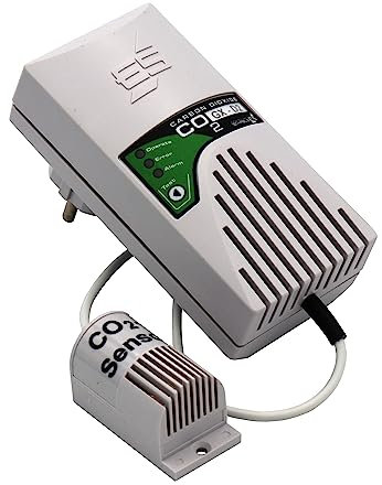 Schabus 300252 Gasmelder mit externem NDIR-Sensor netzbetrieben detektiert Kohlendioxid, CO2, für frische Luft in Schule und Arbeit