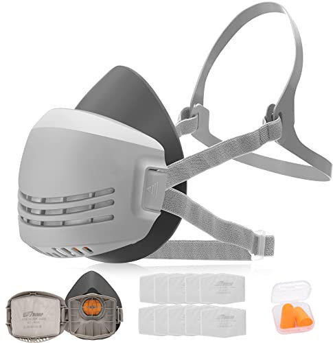 RANKSING Professionelle ST-AX Hell Wiederverwendbares Atemschutzmaske Halb Gesicht Gasmaske mit 2 Filter für Farbe Staub und Formaldehyd Schleifen Polieren Spritzen und andere Arbeiten