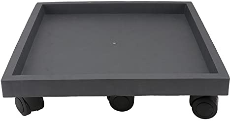 HEMOTON Flower Pot Tray with Wheels 16.54 Inch Square Planter Holder Thickened Base Mobile Plant Stand for Garden Patio Indoor Outdoor Use