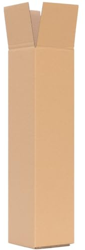 verpacking Tubi di spedizione quadrati 475 x 110 x 110 mm marroni [versione e quantità selezionabili] cartone per spedizione a onda singola 100 pezzi