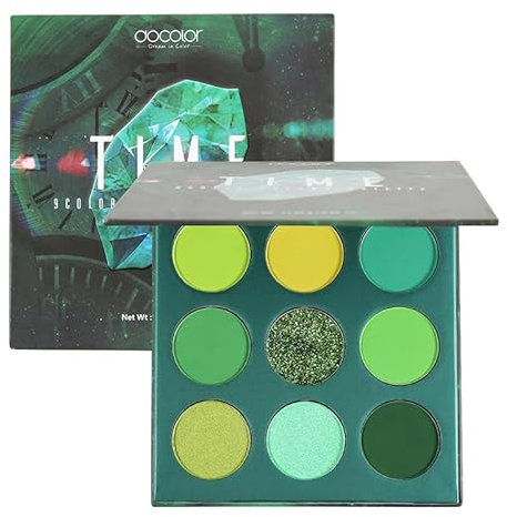 Docolor Lidschatten Palette Grün Edelstein Make Up Palette Vegane Formel 9 Farben Hochpigmentierte Matte Schimmernde Nackte Rauchige Glitzernde Creme Langlebige Wasserdichte