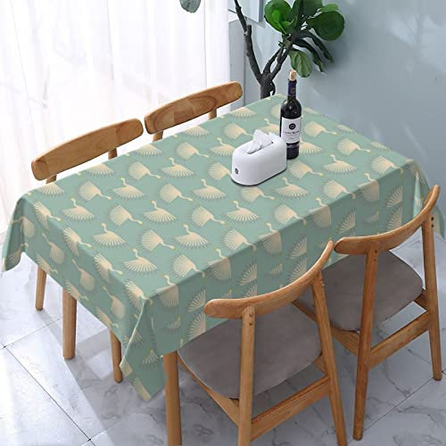 Art Deco Storch Tischdecken Rechteckige Tischdecke Polyester Waschbare Tischdecke Rechteckiger Tisch 54 x 72 Zoll