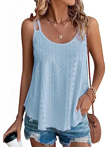 Camiseta Tirantes Mujer Camisetas Tirantes Mujer Verano Camiseta Sin Mangas Mujer Top de Tirantes Finos Tank Top Cami Sin Mangas Mujer Camiseta Básica Tirantes Anchos Holgada Mujer Talla Grande Casual