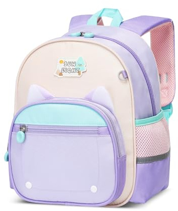 Amythe Sac a Dos Maternelle Fille, Cartable Fille Maternelle Léger et Imperméable, Sac école Maternelle Personnalisé Mignon pour tout-petits 2 ans - 6ans,Violet…