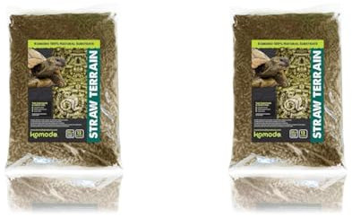 Komodo Straw Terrain, Substrates for Reptiles, Reptile Bedding, Straw Bedding, Straw Terrain, 12 Litre (Pack of 2)