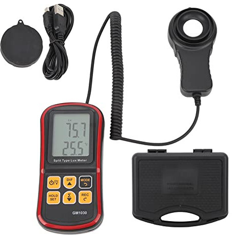 Medidor De Luz De Mano Para Plantas, Medidor De Iluminancia Digital Luxómetro Fotómetro De Luminómetro De Alta Precisión Con Software De Aplicación Bluetooth Software De Computadora Almacenamiento De