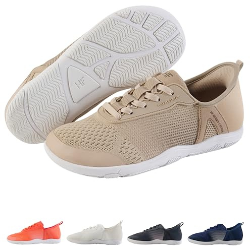 Hike Footwear HF Stride Slip-On Barefoot Shoes, Zero Drop, Unisex Beige