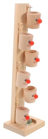 TOYANDONA Holzspielzeug Murmelbahn mit Bunter Kugelfalle Basketballspielzeug für Schreibtisch Lernspielzeug von Koordination und Kognitiven Fähigkeiten für Kinder