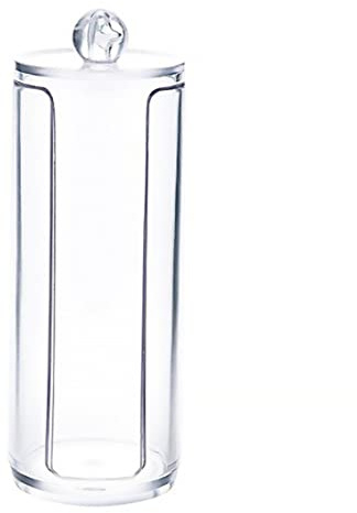 Porgeel Contenitore Dispenser per dischetti di Cotone Contenitore Rotondo per Cosmetici Organizer per Trucco in plastica per Donna