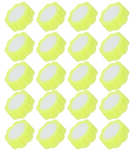 TOGEVAL 24pcs Yellow Finger Blotter Sponge Office Finger Moistener for Counting Money, Bill Sorting, and Document Handling, 2.68 Floral Sponge Pads for Cashiers and Office Use