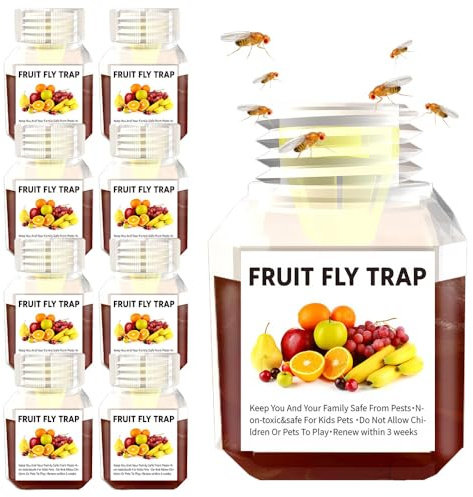 LYPPUL 8 trappole per mosche della frutta per cucina, efficaci trappole per mosche per frutta per casa e cucina, per interni durano 3 settimane per una protezione efficace dagli insetti in cucina