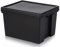 Wham 2 x Bam Heavy Duty Recycling Box - 45 Liter mit Deckel - 49 x 39,5 x 32 cm - schwarz