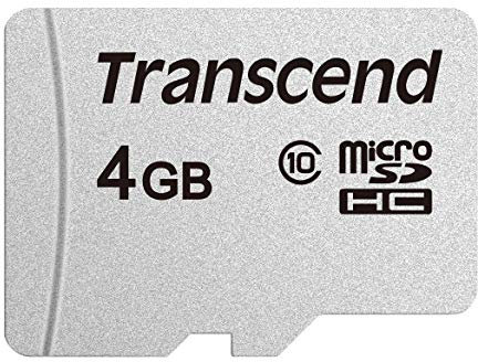 Transcend Carte mémoire microSDHC 300S 4GB Classe 10 avec jusqu'à 95/45 MB/s (pour smartphones, appareils photo numériques et consoles Nintendo Switch) sans adaptateur SD - TS4GUSD300S