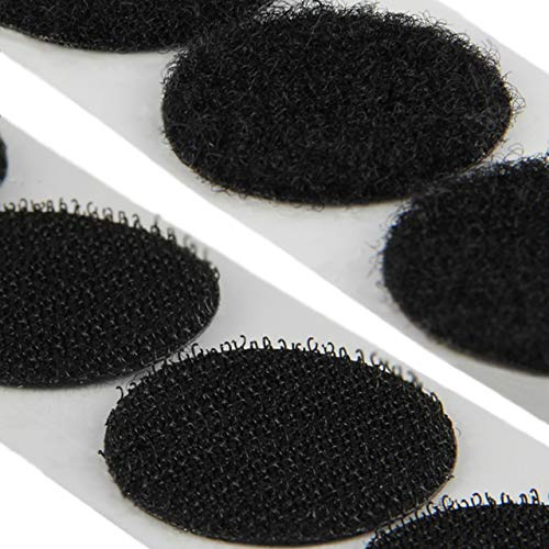 KLEBESHOP24 kardborreprickar, självhäftande set, Ø 9 mm, svart, 20 stycken