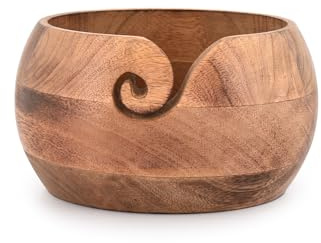 Indus Lifespace Garnschale aus Holz, tragbar, für Strickgarn, 17,78 x 17,78 x 10,16 cm