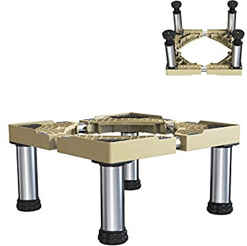 Verstellbarer Waschmaschinen-Basisständer, erhöhte Kühlschrank-Gefrierschrank-Basishalterung, Länge/Breite 47–69 cm, Trockner, Kühlschrank, Waschmaschine, Sockel und Rahmen, Antivibrationsmatte,