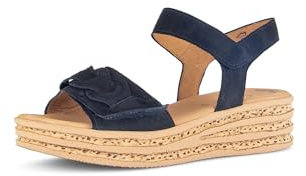 Gabor Damen Plateausandalen, Frauen Sandalen,Best Fitting,offene Schuhe,Strandschuhe,Plateausandaletten,bequem,Atlantik (Natur),38.5 EU / 5.5 UK