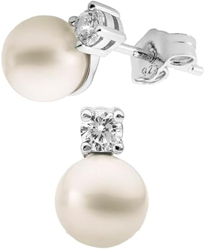 QUADRI - Orecchini Perle Donna Argento 925 - Idea Regalo Donna Compleanno