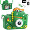 Appareil Photo Enfant Dinosaure, 2 1080P Appareil Photo Numérique, HD Selfie Apareille Photo 32G, Eouet Enfant Et Cadeau Fille 3 4 5 6 7 8 9 10 11 12 Ans, Bien Jeux pour Enfants (Vert)