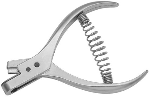 Pinza perforatrice in metallo di lunga durata, perfetta per uso domestico con reset automatico a molla