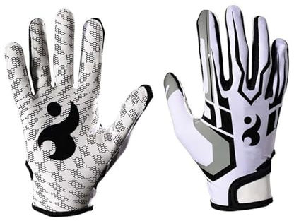 Fußballhandschuhe, rutschfeste American-Football-Rugby-Handschuhe Atmungsaktive Sporthandschuhe für Erwachsene, Jugendliche(S)