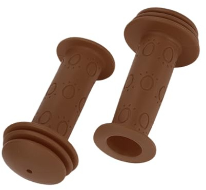 TUCKBOLD Bike Handlebar Grips Covers 95mm Long Lightweight | Bicycle End Grips Protector Brown 1 Pair