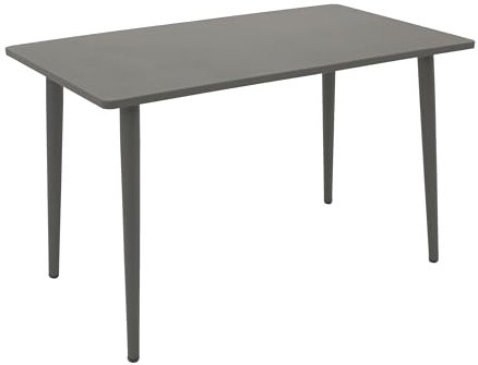 DEGAMO Gartentisch Esstisch Denver 70x120cm rechteckig, Metall/Stahl grau, Indoor und Outdoor