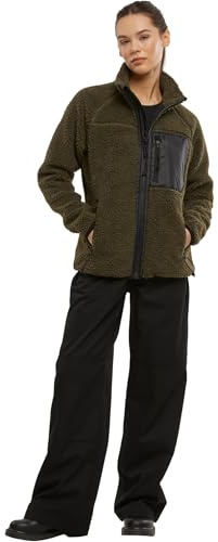 Brandit Giacca in pile Teddy da donna, 15Y, edizione limitata, colore: oliva, taglia: S, Oliva, S