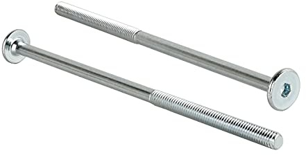 Viti a testa cilindrica M6 x 130 mm con esagono interno, viti a testa piatta per mobili/connettori mobili (confezione da 10 pezzi)