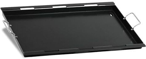 BBQ-Toro Plaque de cuisson en acier et céramique, 67 x 47,5 cm, rectangulaire, universelle et massive, pour charbon de bois et gaz, accessoires de barbecue, coque de barbecue