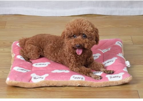 GOBIWM Colchón de cama para perros, multiusos, lavable a máquina, manta para cachorros, cojines para perros y jaulas para gatos (rosa, S (30 x 50 cm))