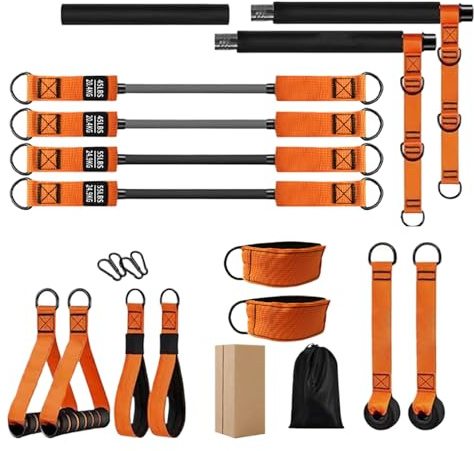 Kit de barre de pilates portable | Équipement d'exercice pour salle de sport | Équipement de pilates portable pour épaules, taille, jambes, habitants d'appartement, professionnels, chercheurs