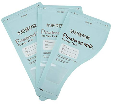 Ausla Sacs de Lait en Poudre Jetables Stérilisés de 50g, Pochettes d'alimentation pour bébé Résistantes à l'humidité et Faciles à Verser avec une Conception Facile à Verser