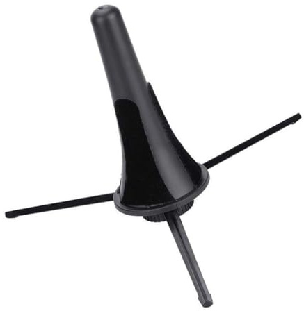 FRCOLOR Soporte Plegable Triangular para Clarinete y Oboe Trípode Portátil Negro Soporte Compacto para Instrumentos de Viento y Madera Accesorio Resistente y Fácil de Transportar