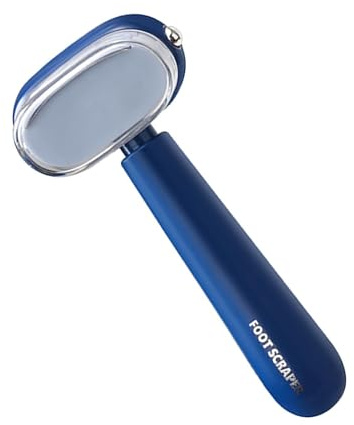 Escofina de de doble cara, removedor de callos de acero inoxidable, superficie de metal resistente, diseño de mango ergonómico, herramienta de cuidado de la piel muerta para el cuidado del