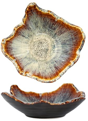 LWGHB 8 Decorative Ceramic Bowl with Irregular Rim 1 Piece
